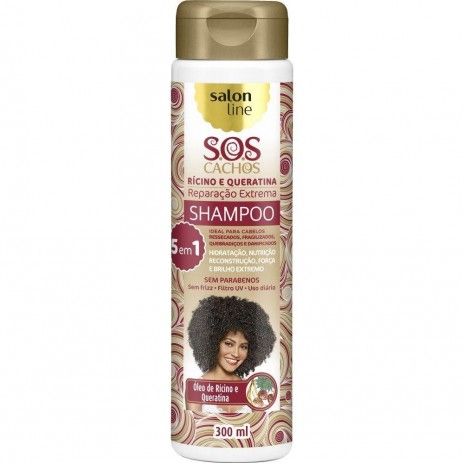 Shampoo salon line sos cachos 300ml ricino/queratina