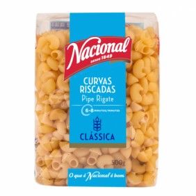 Massa curvas riscadas nacional 500gr