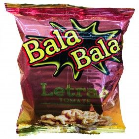 Aperitivo snack bala bala 20gr letras tomate