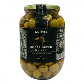 Azeitonas verdes inteiras alimo 520gr