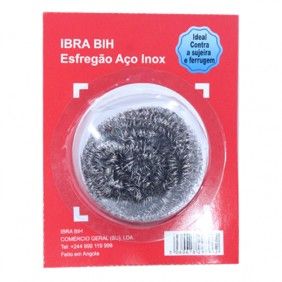 Esfregao ao inox ibra bih pacote 1un