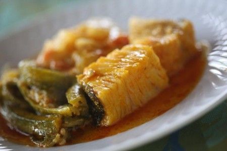 Moamba de Bacalhau Com Funge De Bombo
