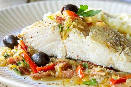 Lombo de Bacalhau no Forno com Legumes