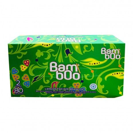 Lenos faciais bamboo 20x20cm 80un