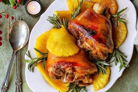 Pernil Assado Com Abacaxi