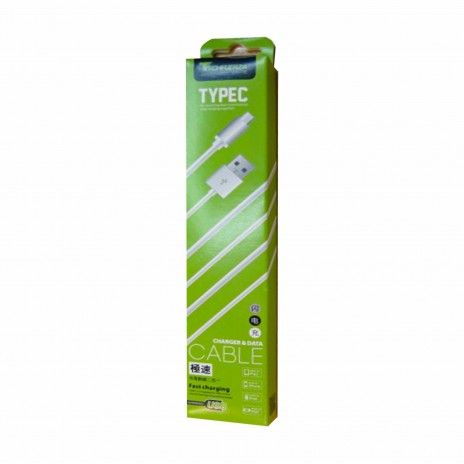 Cabo usb carga and datatechfuerzatype c branco