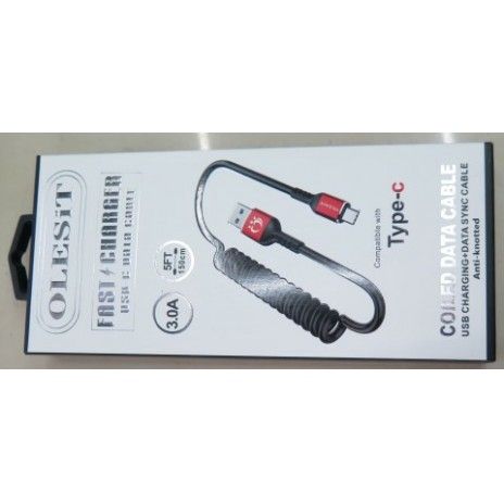 Cabo usb carga and data olesit 1,5m extensvel 3.0 - type c