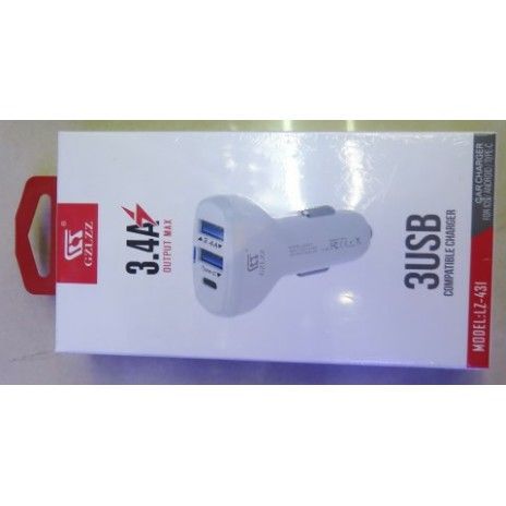 Carregador de carro gzlzz 2 usb 3.4a - lz-431 ios