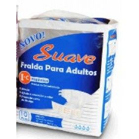 Fralda descartavel adulto suave medio 10un