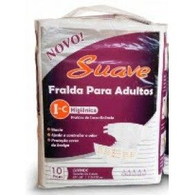 Fralda descartavel adulto suave grande 10un