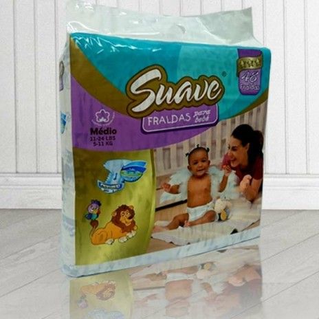 Fralda descartavel suave medio 5-11kg 48un
