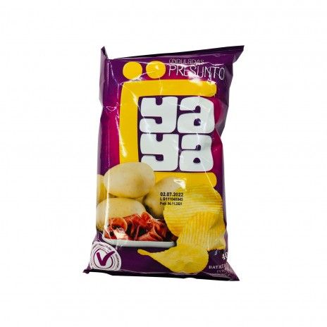 Batata frita yaya 40gr ondulada presunto