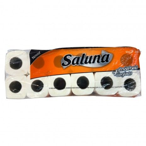 Papel higienico saluna 12 rolos
