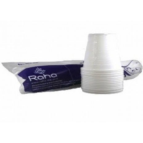 Copo descartavel raha branco 7oz 210ml 50un