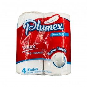 Papel higienico plumex extra soft 4 rolos