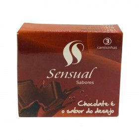 Preservativos sensual 3un chocolate