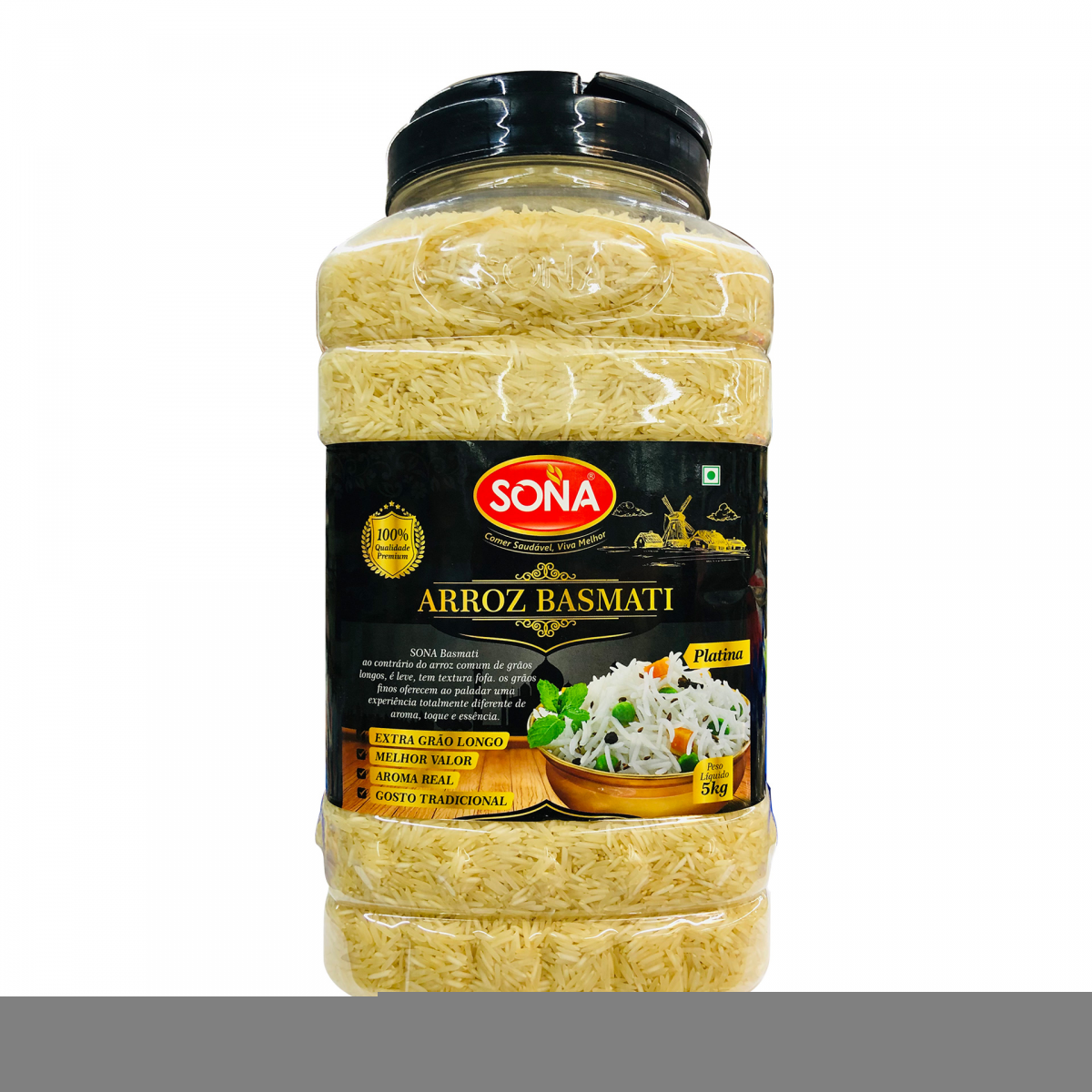 ARROZ BASMATI SONA 5KG PLATINUM 30022754 Kibabo Online O seu