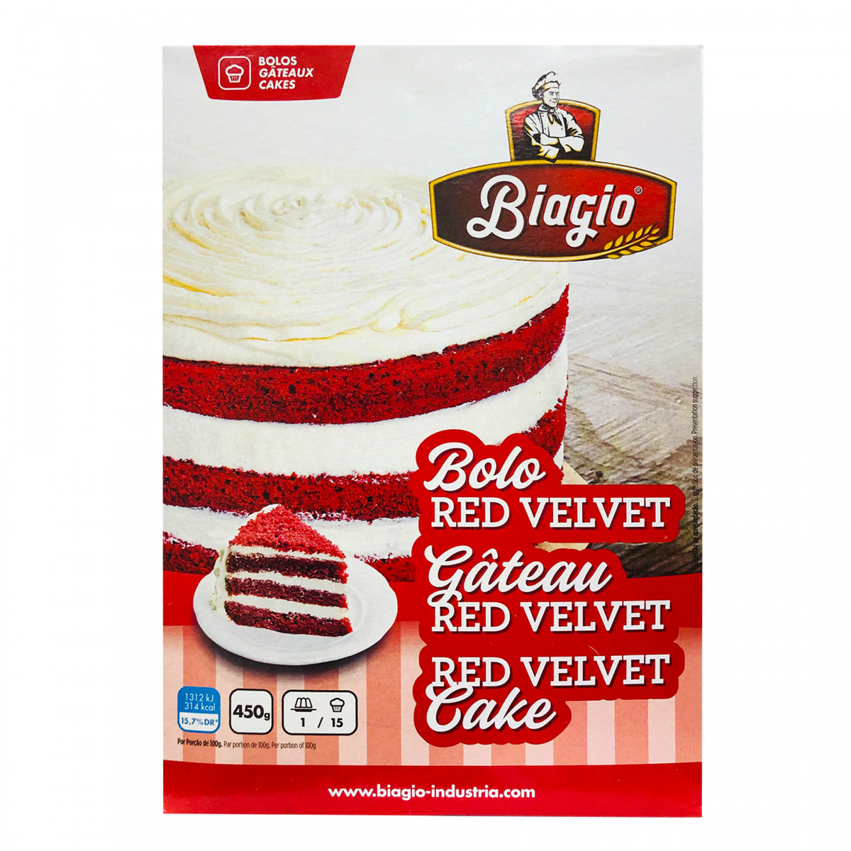 PREPARADO BOLO RED VELVET BIAGIO 450GR - 30026678  Kibabo Online – O seu  Supermercado Online - Kibabo o seu Vizinho Favorito…